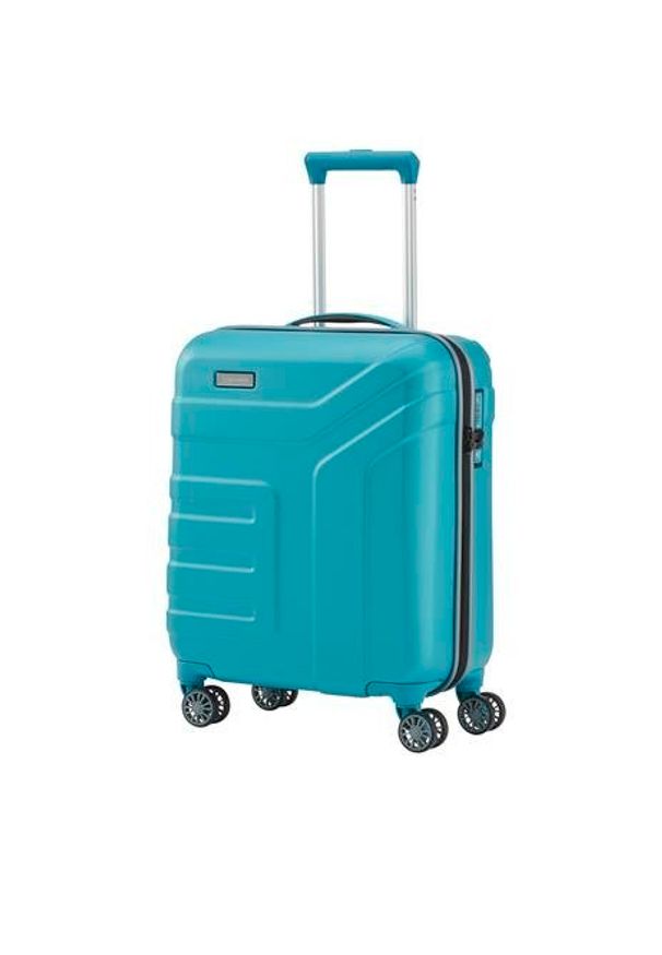 Travelite - TRAVELITE VECTOR Walizka mała 40L Türkis 4-koła. Kolor: niebieski. Materiał: materiał