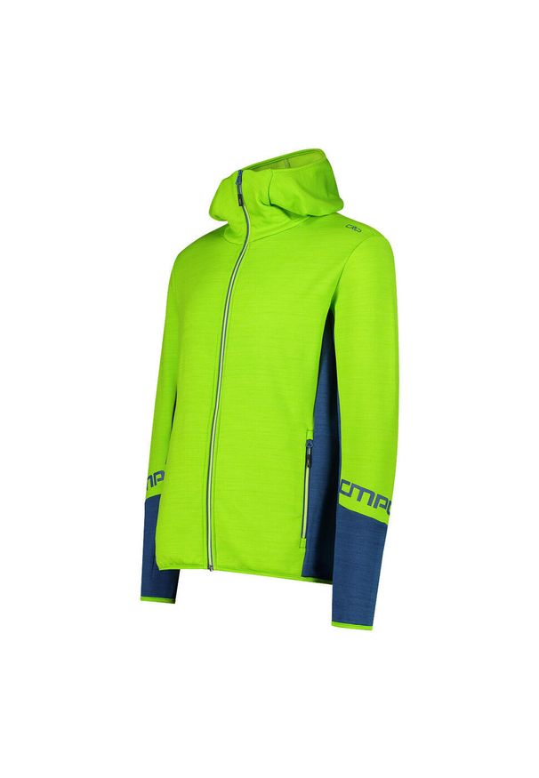 Polar z kapturem CMP. Typ kołnierza: kaptur. Kolor: żółty, wielokolorowy, zielony. Materiał: polar