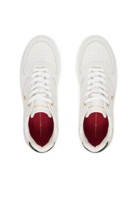 TOMMY HILFIGER - Tommy Hilfiger Sneakersy Th Sporty Cupsole Corp FW0FW09025 Biały. Kolor: biały. Materiał: skóra #4
