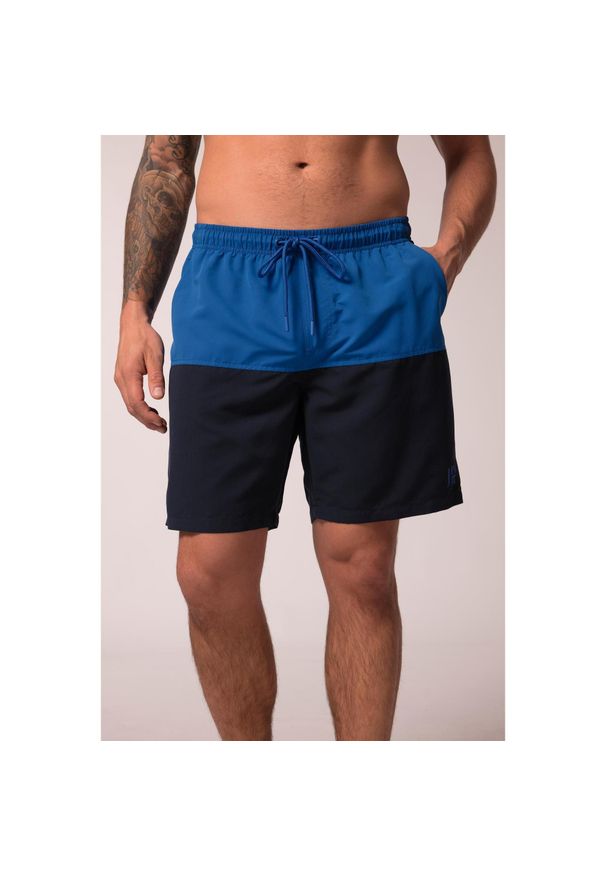 JAY-PI - Męskie Kąpielówki beachwear elastyczny pas do rozm. 7XL. Kolekcja: plus size. Kolor: niebieski. Materiał: poliester, materiał