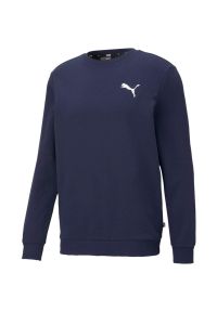 Bluza Puma ESS Small Logo Crew TR, Mężczyźni. Kolor: niebieski. Materiał: materiał, bawełna #1