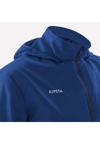 KIPSTA - Kurtka przeciwdeszczowa piłkarska Kipsta Viralto Club. Kolor: niebieski. Materiał: materiał, poliester. Sport: piłka nożna