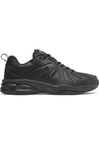 Buty damskie New Balance WX624AB5 – czarne. Okazja: na co dzień. Kolor: czarny. Materiał: skóra. Szerokość cholewki: normalna. Sport: fitness