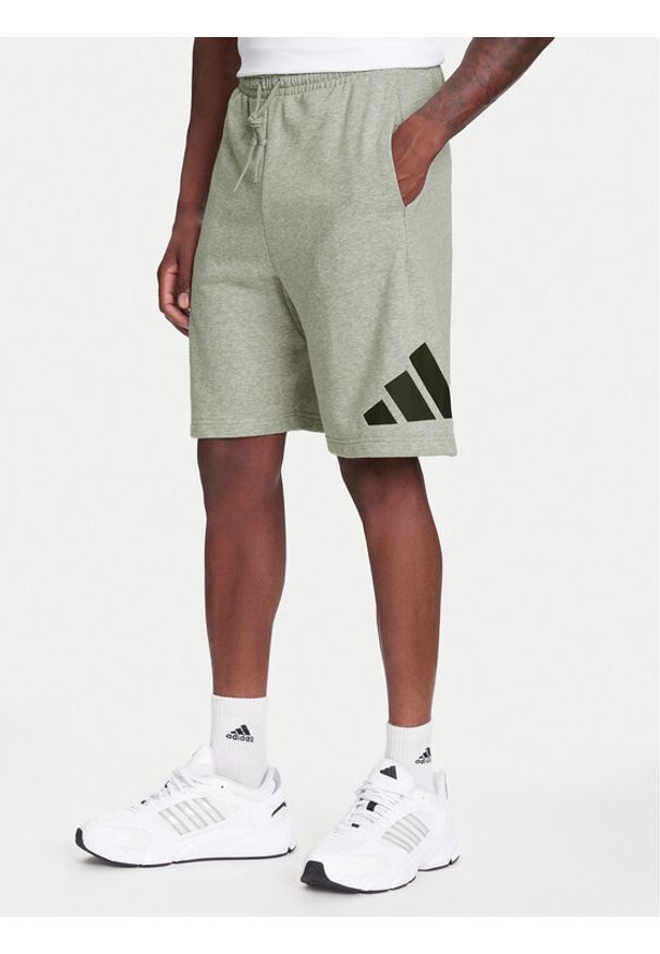 Adidas - adidas Szorty sportowe Essentials Big Logo JE8957 Szary Regular Fit. Kolor: szary. Materiał: bawełna, syntetyk. Styl: sportowy