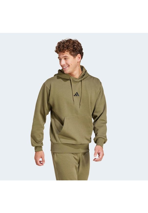 Adidas - Bluza z kapturem męska ADIDAS. Typ kołnierza: kaptur. Materiał: bawełna. Sport: fitness