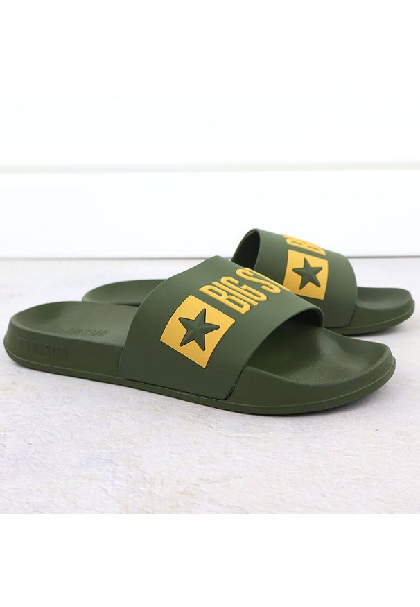 Big-Star - Klapki męskie plażowe basenowe zielone Big Star SS174360. Okazja: na plażę. Kolor: zielony. Materiał: tworzywo sztuczne. Styl: casual