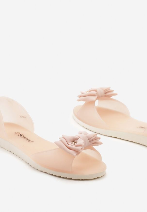 Born2be - Beżowe Balerinki Typu Meliski z Ozdobną Kokardką Nadexia. Okazja: do pracy, na co dzień. Kolor: beżowy. Styl: casual