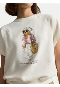Polo Ralph Lauren T-Shirt 211B20069001 Biały Relaxed Fit. Typ kołnierza: polo. Kolor: biały. Materiał: bawełna #6