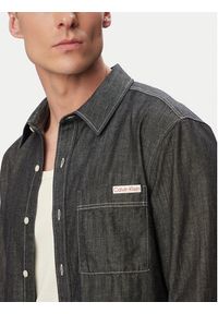 Calvin Klein Jeans Koszula jeansowa LV04RG115G Czarny Regular Fit. Kolor: czarny. Materiał: bawełna #4