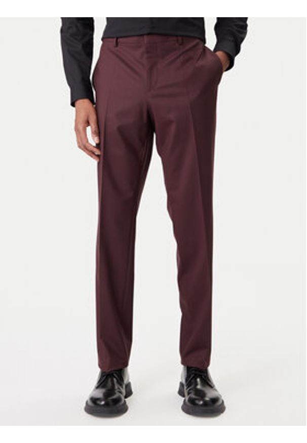 Hugo - HUGO Garnitur Henry/Getlin 232X 50547345 Brązowy Slim Fit. Kolor: brązowy. Materiał: syntetyk