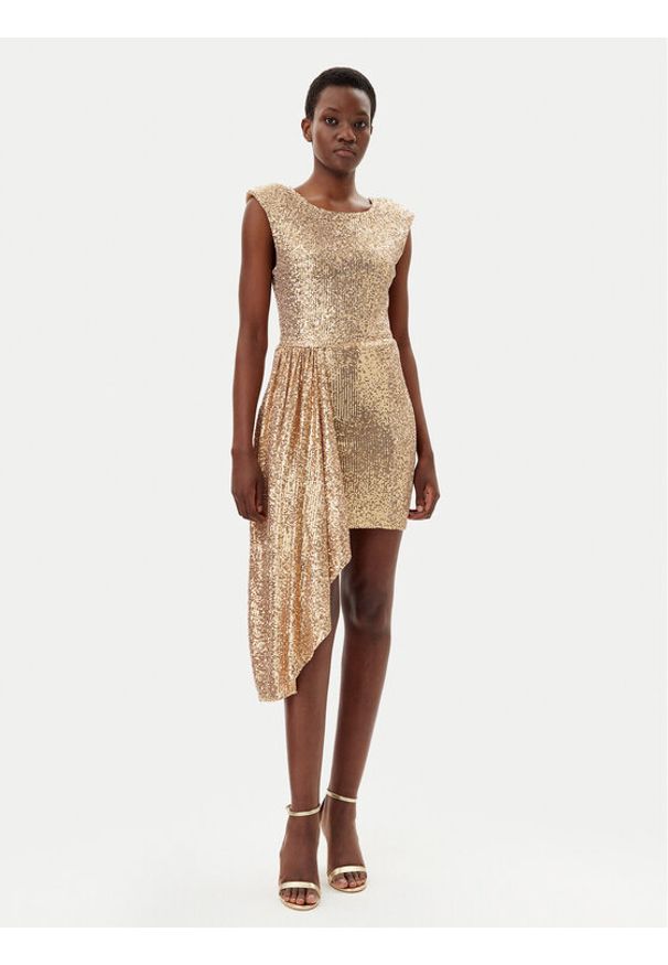 Gaudi Sukienka koktajlowa 511FD14008 Złoty Regular Fit. Kolor: złoty. Materiał: syntetyk. Styl: wizytowy