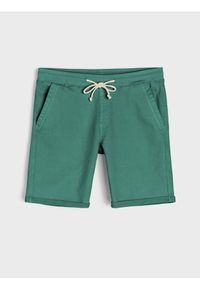 Sinsay - Szorty jeansowe - zielony. Kolor: zielony. Materiał: jeans
