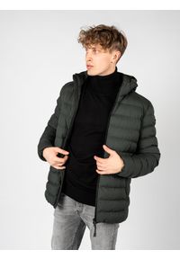 Geox Parka "Levico" | M2628S T2887 | Mężczyzna | Zielony. Okazja: na co dzień. Typ kołnierza: kaptur. Kolor: zielony. Materiał: poliester. Styl: casual