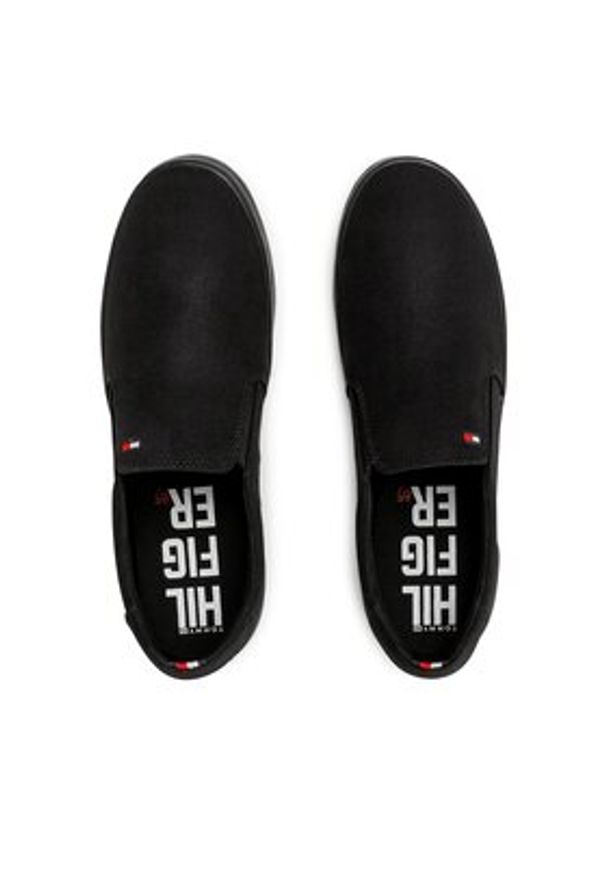 TOMMY HILFIGER - Tommy Hilfiger Tenisówki Iconic Slip On FM0FM00597 Czarny. Zapięcie: bez zapięcia. Kolor: czarny. Materiał: materiał