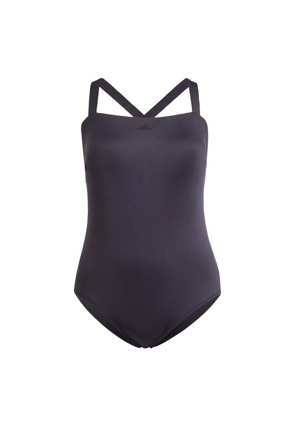 Adidas - Strój do pływania Iconisea Padded Premium X-Back (Plus Size). Kolekcja: plus size. Kolor: biały, wielokolorowy, czarny. Materiał: materiał