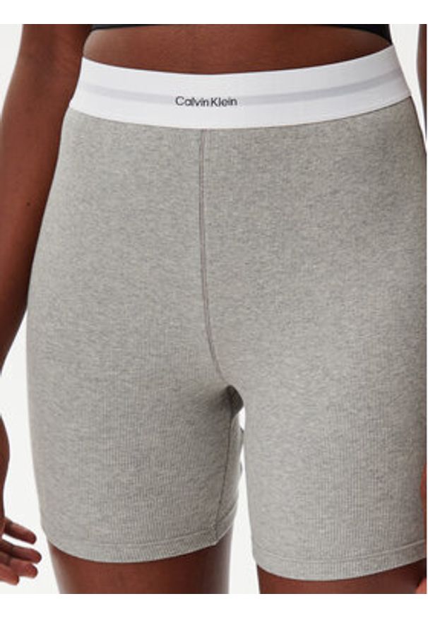 Calvin Klein Underwear Szorty piżamowe 000QS7216E Szary Slim Fit. Kolor: szary. Materiał: bawełna