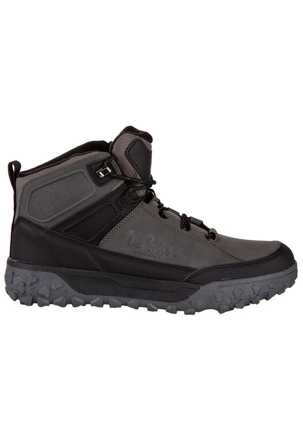 Buty Lee Cooper LCJ-24-01-2939MA - szare. Zapięcie: sznurówki. Kolor: szary. Materiał: materiał, polar, syntetyk, guma. Szerokość cholewki: normalna. Sezon: zima