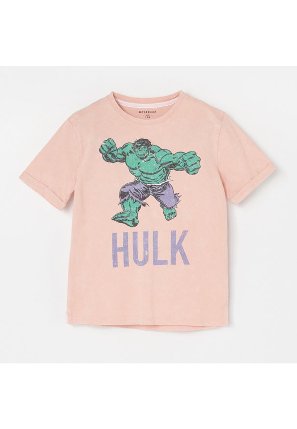 Reserved - Bawełniany t-shirt z Hulkiem -. Materiał: bawełna