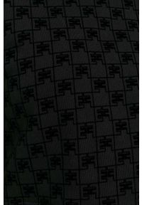 Elisabetta Franchi bluza damska kolor czarny z kapturem wzorzysta. Typ kołnierza: kaptur. Kolor: czarny. Materiał: dzianina. Długość rękawa: długi rękaw. Długość: długie #2
