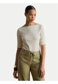 Lauren Ralph Lauren - LAUREN RALPH LAUREN Bluzka Judy 200P13919002 Beżowy Regular Fit. Kolor: beżowy. Materiał: bawełna #1