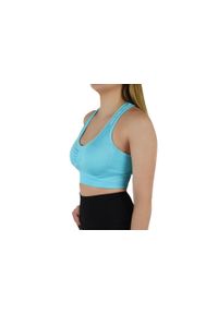 Gym Hero - Biustonosz sportowy damski GymHero Miami Cute Bra. Kolor: niebieski. Materiał: poliamid, elastan. Sport: fitness