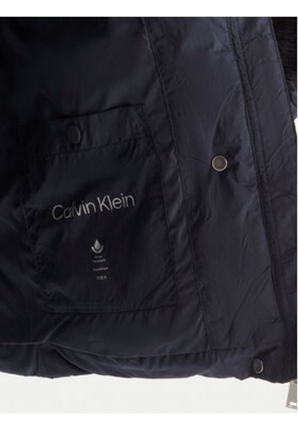 Calvin Klein Kurtka puchowa LV044D525G Granatowy Relaxed Fit. Kolor: niebieski. Materiał: syntetyk