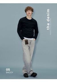 Reserved - Jeansy baggy z efektem sprania - szary. Kolor: szary #1