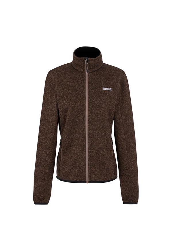 Regatta - Bluza Polarowa Damska Pełen Suwak Newhill. Kolor: brązowy. Materiał: polar. Sezon: zima. Styl: sportowy. Sport: turystyka piesza