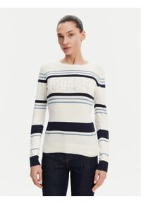 Guess Sweter W5GR18 Z2NQ2 Écru Slim Fit. Materiał: wiskoza #1
