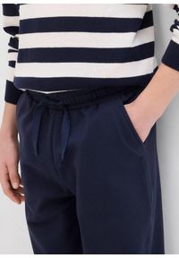 bonprix - Spodnie sportowe z miękkiej mieszanki z bawełny. Kolor: niebieski. Materiał: bawełna. Styl: sportowy #2