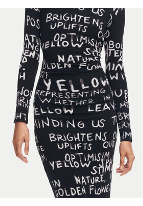 Desigual Sukienka codzienna 24WWVK45 Czarny Slim Fit. Okazja: na co dzień. Kolor: czarny. Materiał: wiskoza. Typ sukienki: proste. Styl: casual