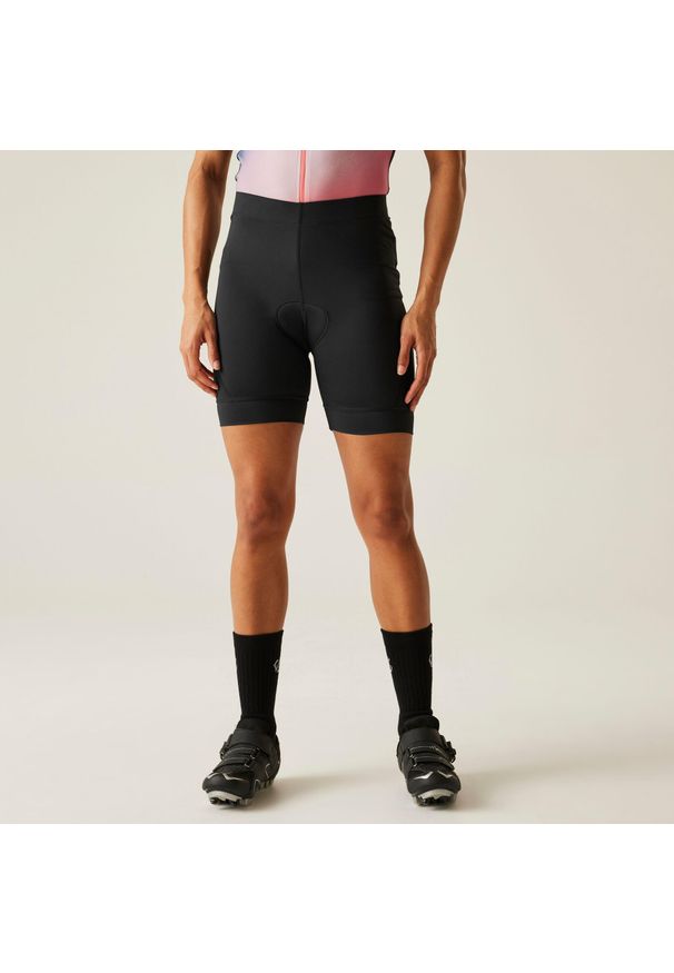 DARE 2B - Damskie spodenki rowerowe Habit. Kolor: czarny, szary, brązowy, wielokolorowy. Materiał: tkanina, materiał. Długość: krótkie. Wzór: gładki