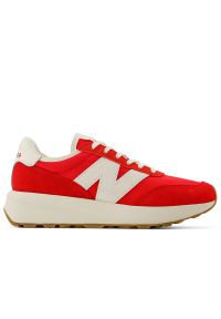 Buty unisex New Balance U370VD - czerwone. Zapięcie: sznurówki. Kolor: czerwony. Materiał: guma, zamsz, skóra. Szerokość cholewki: normalna. Sezon: lato
