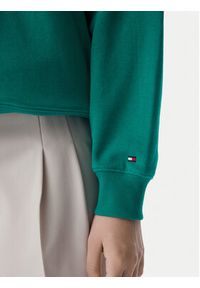 TOMMY HILFIGER - Tommy Hilfiger Bluza Logo Embroidery WW0WW48724 Zielony Regular Fit. Kolor: zielony. Materiał: bawełna #4