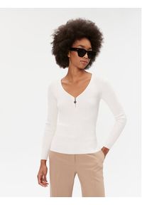 Morgan Bluzka 232-MBANZA Écru Slim Fit. Materiał: wiskoza #8