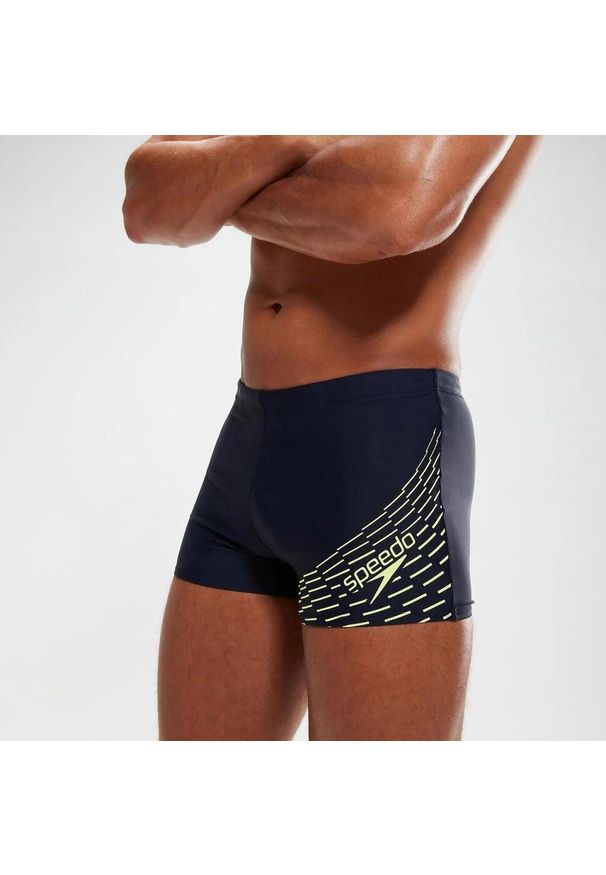 Spodenki kąpielówki męskie Speedo Medley Logo Aquashort. Kolor: żółty, wielokolorowy, niebieski