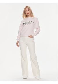 Guess Bluza W4RQ15 K9Z21 Różowy Regular Fit. Kolor: różowy. Materiał: bawełna, syntetyk #4