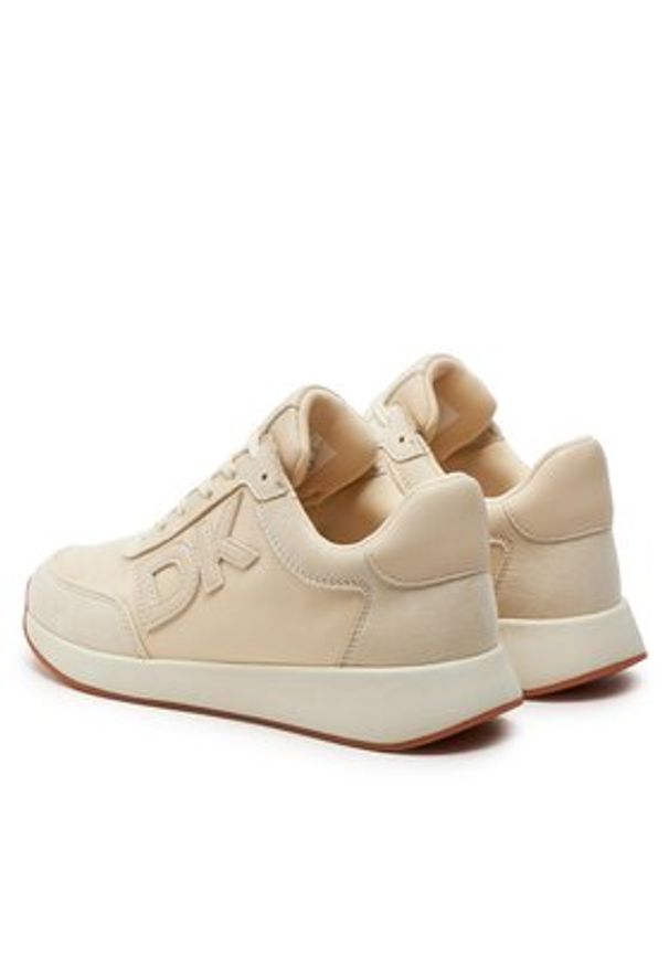 DKNY Sneakersy K1472129 Beżowy. Kolor: beżowy. Materiał: skóra