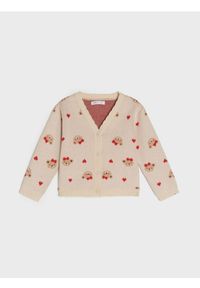 Sinsay - Sweter zapinany na guziki z domieszką wiskozy - kremowy. Kolor: kremowy. Materiał: wiskoza #1