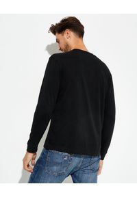 Lacoste - LACOSTE - Czarna koszulka z długim rękawem. Kolor: czarny. Materiał: prążkowany. Długość rękawa: długi rękaw. Długość: długie #4