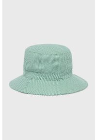 Brixton kapelusz bawełniany kolor zielony bawełniany. Kolor: zielony. Materiał: bawełna