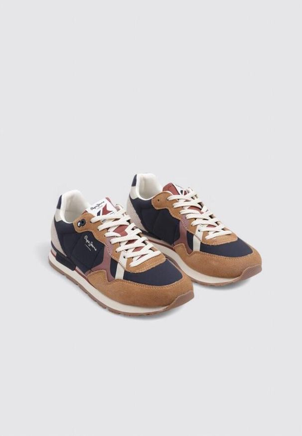 Buty męskie Pepe Jeans Brit Cover cognac. Kolor: brązowy