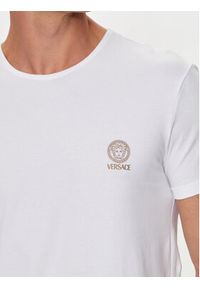 VERSACE - Versace Komplet 2 t-shirtów AU10193 1A10011 Biały Slim Fit. Kolor: biały. Materiał: bawełna #5