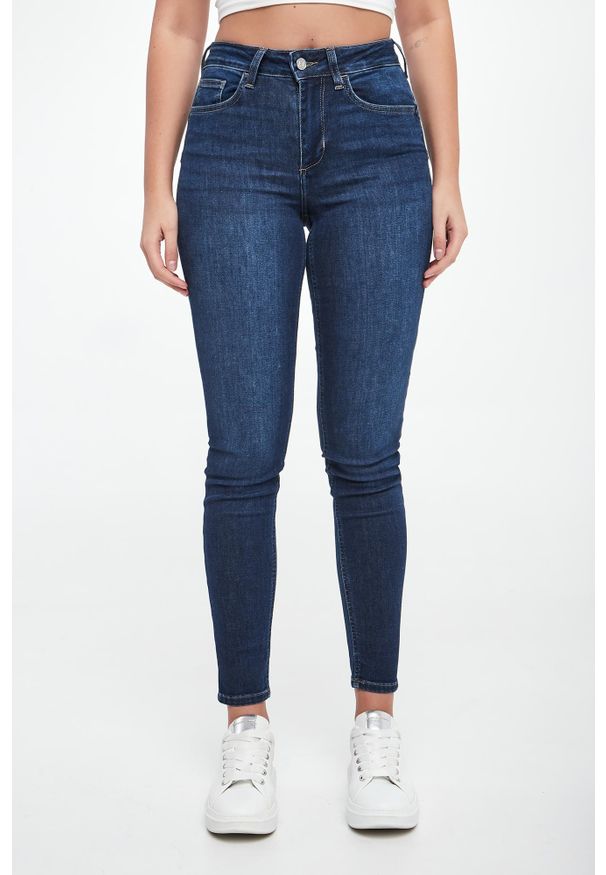 Liu Jo - Jeansy damskie z kryształkami LIU JO