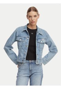 Calvin Klein Jeans Kurtka jeansowa LV047F672G Niebieski jasny Regular Fit. Kolor: niebieski. Materiał: bawełna #1