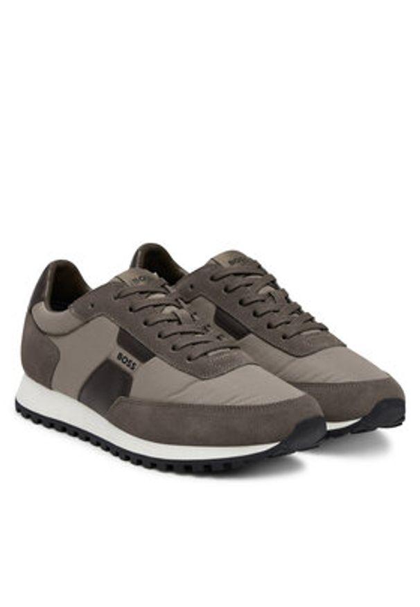 BOSS Sneakersy Parkour-L 50548723 Brązowy. Kolor: brązowy. Materiał: zamsz, skóra