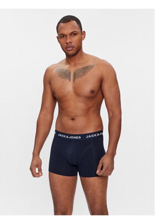 Jack & Jones Komplet 3 par bokserek 12171946 Granatowy. Kolor: niebieski. Materiał: bawełna