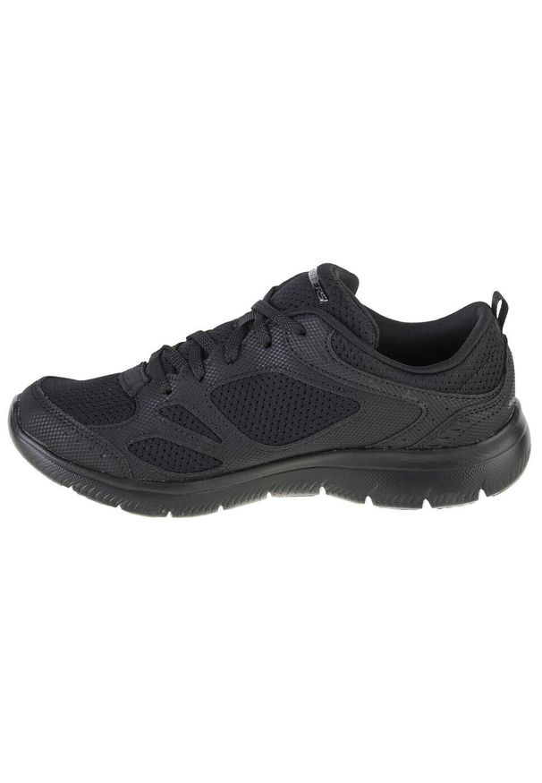 skechers - Buty do chodzenia damskie Skechers Summits Suited. Zapięcie: sznurówki. Kolor: wielokolorowy, czarny. Materiał: materiał, syntetyk. Szerokość cholewki: normalna. Sport: turystyka piesza