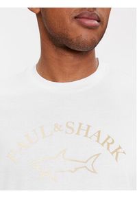 PAUL & SHARK - Paul&Shark T-Shirt 24411032 Biały Regular Fit. Kolor: biały. Materiał: bawełna #4