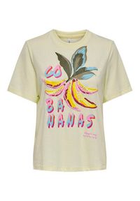 only - ONLY T-Shirt Bilins 15320615 Żółty Regular Fit. Kolor: żółty. Materiał: bawełna #3